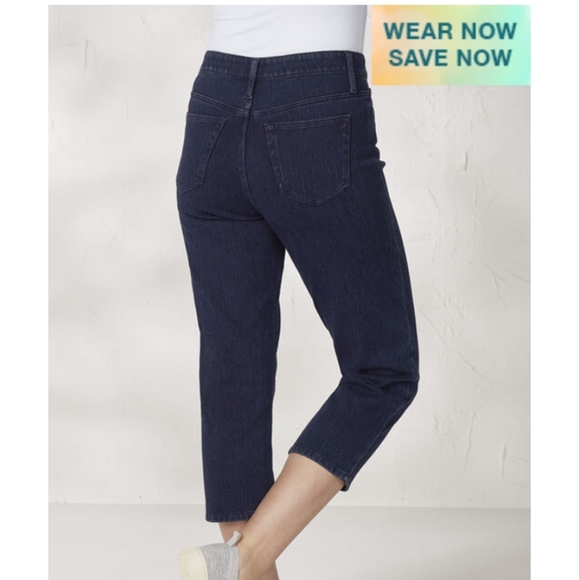 Coldwater Creek Knit Denim Cropped Jeans 24W NWT - Picture 1 of 9